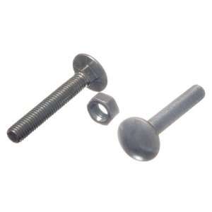  CUP SQUARE COACH BOLT M8 8MM 50MM FULLY THREADED WITH NUTS 