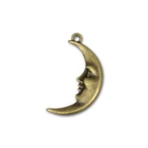    Antique Brass Small Crescent Moon Charm Arts, Crafts & Sewing