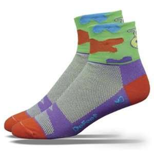  DeFeet AirEator 2.5in Psy cow delic Cycling/Running Socks 