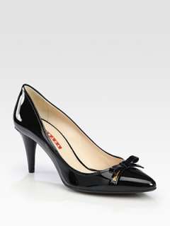   the first to write a review patent leather pointed toe style with bow