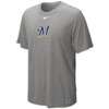 Nike Dri Fit Logo Legend T Shirt   Mens   Brewers   Grey / Navy