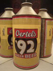 OERTELS 92 LAGER CONE TOP BEER CAN #175 23  