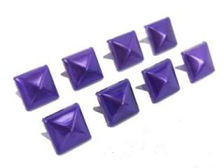   Pyramid Studs Spots Leather Craft Punk Rock Spike Purple Color 50pcs