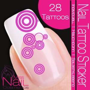  Nail Tattoo Sticker Circle / Dots   lilac: Beauty
