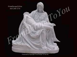 SOLID HAND CARVED BEAUTIFUL LARGE CARVED PIETA STATUE MMJ1  