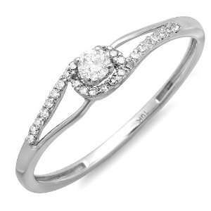   Engagement Bridal Ring 1/5 CT (0.25 cttw, G H Color, SI  I Clarity