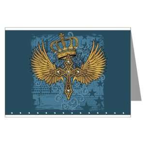  Greeting Cards (20 Pack) Angel Winged Crown Cross 