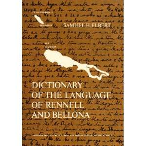 Dictionary of the language of Rennell and Bellona. Part 1 Rennellese 