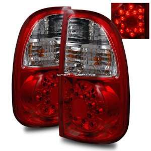  05 06 Toyota Tundra Access Cab LED Tail Lights   Red Clear 