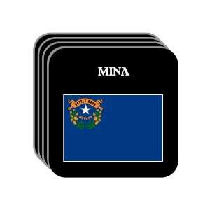  US State Flag   MINA, Nevada (NV) Set of 4 Mini Mousepad 