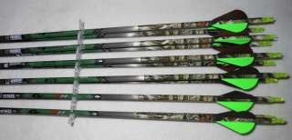   Tip XT Hunter 5575 Carbon Arrows Blazer Vanes w/Camo Wraps 1 Dz  