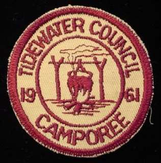   1961 Boy Scouts Virginia Tidewater Council Camporee patch BSA  