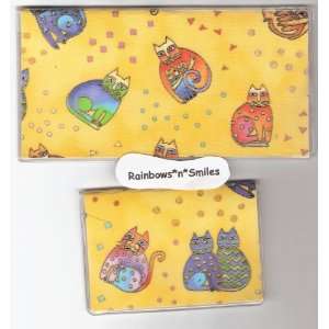   Luggage Tags Made with Laurel Burch Cat Yellow Fabric: Everything Else