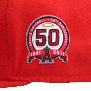 Los Angeles Angels of Anaheim 50th Anniversary Home 59Fifty On Field 