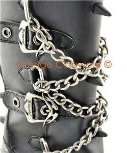   WICKED 808 Mens Spiked Gothic Knee Rave Boots 885487457857  