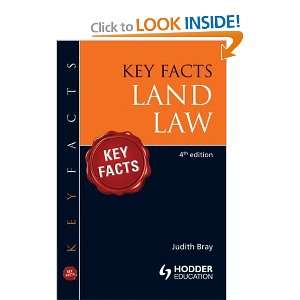  Key Facts Land Law (9781444110906) Judith Bray Books