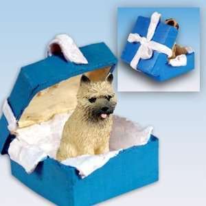  Cairn Terrier Blue Gift Box Dog Ornament   Red: Home 