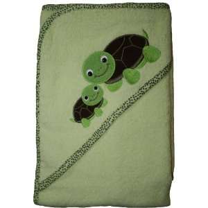   Mini Couture Extra Large 40x30 Absorbent Hooded Towel, Turtles: Baby