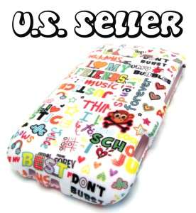 NEW HTC Wildfire S Metro PCS Case Skin Cover Cute Monkey Skull Text 