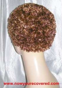 NWT Solid BROWN BOA / EYELASH Chemo SUPER Soft Hat Cap  