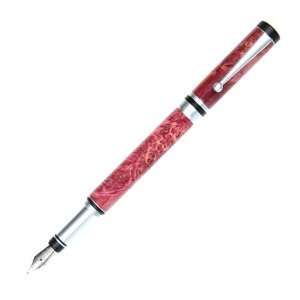    Elite Fountain Pen   Brushed Satin   Red Box Elder