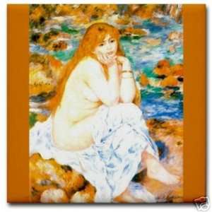  Renoir French Impressionist Ceramic Art Tile Bather 