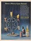 old crow straight bourbon whiskey 1966 antique drink ad returns