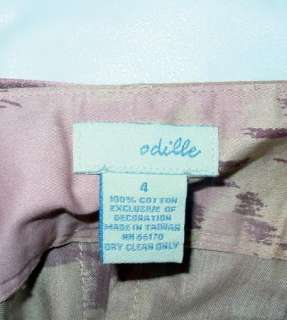 Womens ODILLE anthropologie SKIRT browns/pinks SIZE 4  