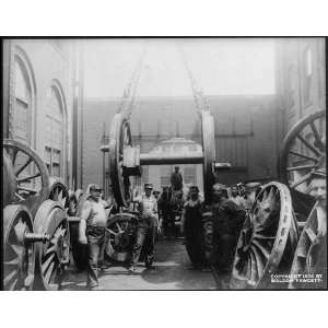  Locomotive building,Railroad workers,c1904,Wheels