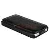 Black Leather Case Cover+Privacy Guard for Verizon iPhone 4 s 4s G New 