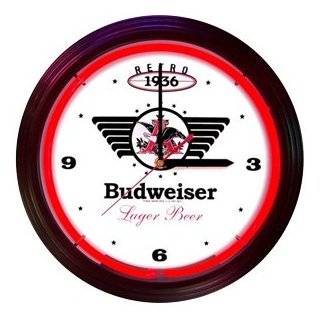  Budweiser Neon Clock: Sports & Outdoors