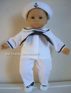 DOLL CLOTHES fits Bitty Baby Boy Sailor Ensemble! WOW!!  