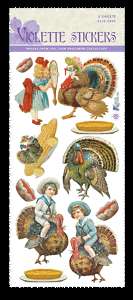 New Violette Sticker Turkeys for Thanksgiving  
