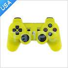 New Yellow Wireless Bluetooth Game Controller for Sony PS3 USA