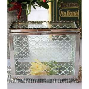  Decorative Glass Box with Mirror Base 