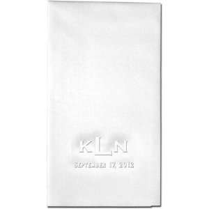   Personalized Embossed Guest Towels (Monogram & Date)