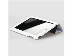 GGMM White Genuine Leather Smart Cover Case for iPad 2  