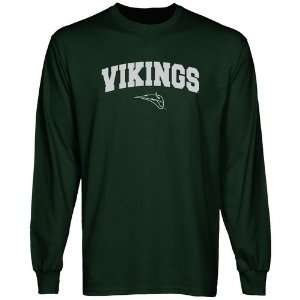  Portland State Vikings Forest Green Logo Arch Long Sleeve 