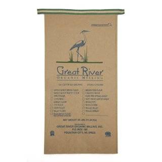Great River Organic Milling, Organic Whole Wheat Bread Flour, 25 Pound 
