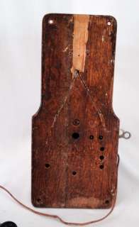   Antique Kellogg Double Bell Oak Wall Phone # 743S No Reserve  