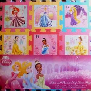    Disney Princess Letters & Numbers Soft Foam Puzzle: Toys & Games