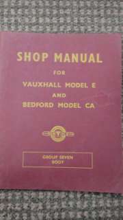 1952 VAUXHALL BEDFORD MODEL A CA BODY SERVICE MANUAL 52  