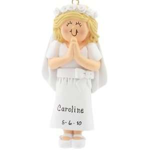 Personalized First Communion Girl Christmas Ornament:  Home 