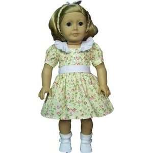  1930s Pretty Cotton Doll Dress for American Girl 18 