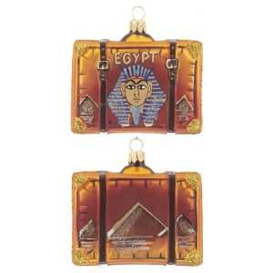 Personalized Egypt Suitcase Christmas Ornament 