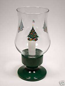 Avon Christmas Traditions Christmas Tree Hurricane Lamp  