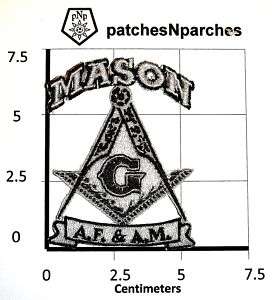 MASON A.F. & A.M. MASONIC PATCH WHITE BADGE CREST NEW  