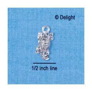  C2598 ctlf   Horn Toad   Silver Plated Charm Arts, Crafts 