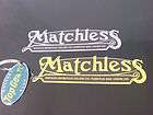 MATCHLESS Mudguard Motorcycle Stickers Decals 125mm 2 o