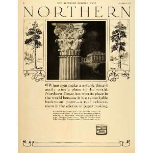 1921 Ad Northern Paper Mills Tissue Toilet Green Bay   Original Print 